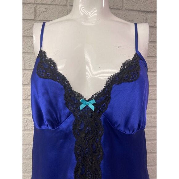 APT.9 Women Purple Satin Lace Lingerie Sleepwear Babydoll Dress Size M - Picture 3 of 7